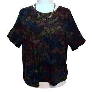 GO Couture Short Sleeves Top Women L